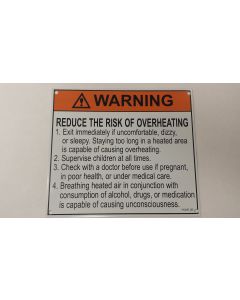 Metal Warning Sauna Sign