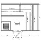 7x10 Clear Western Red Cedar Custom Sauna Kit